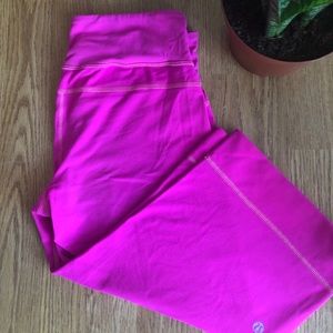 Lululemon Flare Crop Leggings Bright Pink 16”